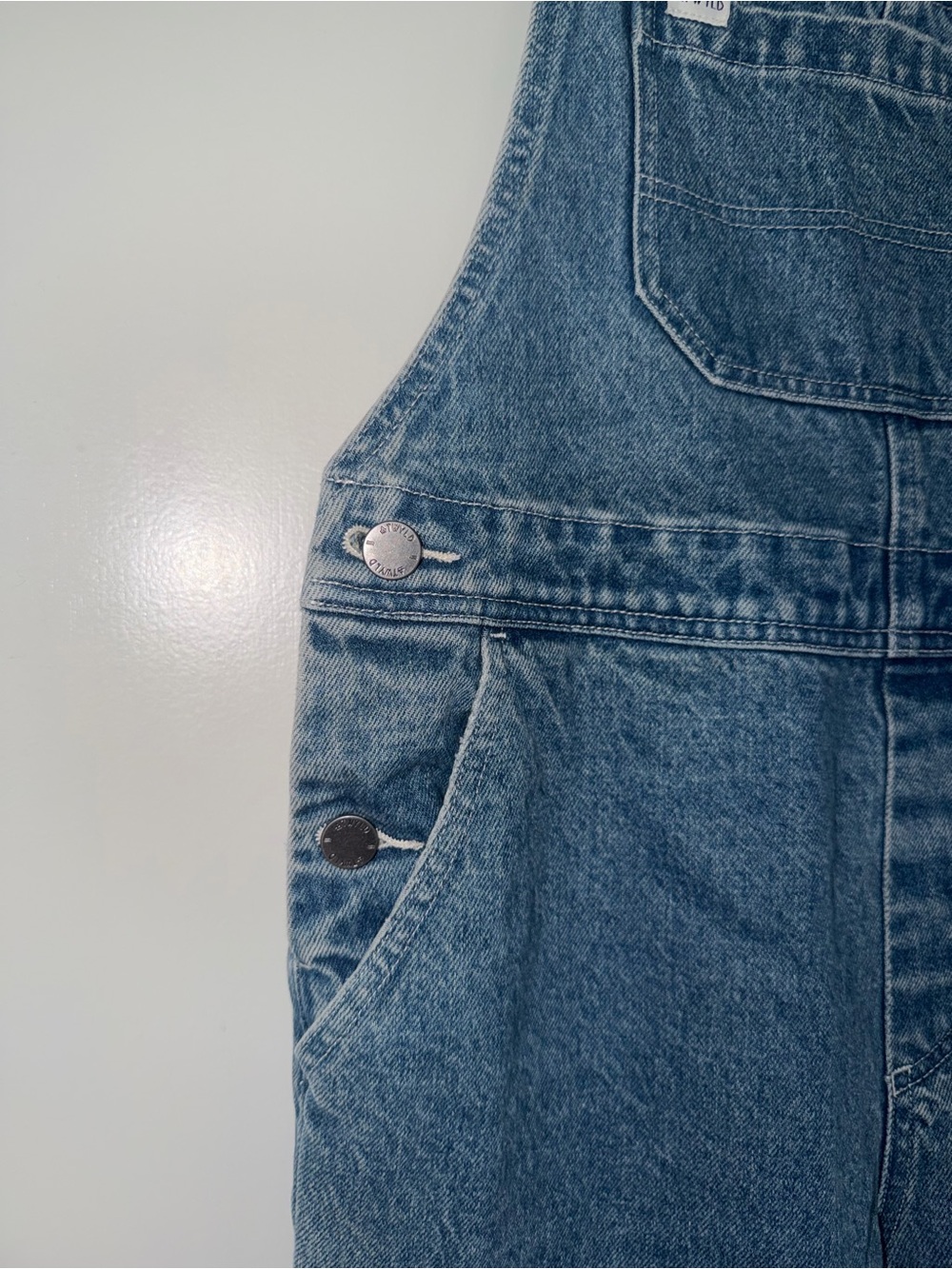 ATWYLD Outlier Vintage Indigo Denim Overalls Size Small Utility Carpenter - Picture 6 of 11